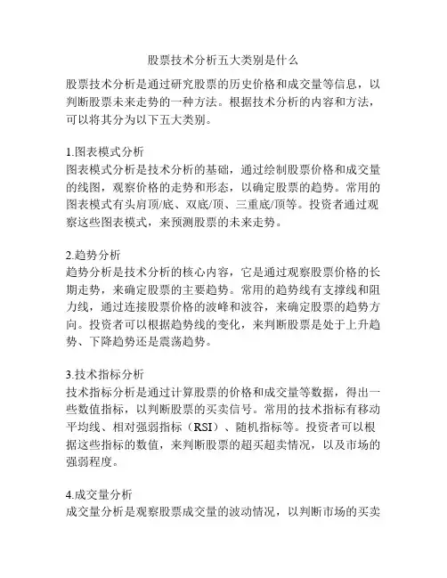 股票技术分析五大类别是什么