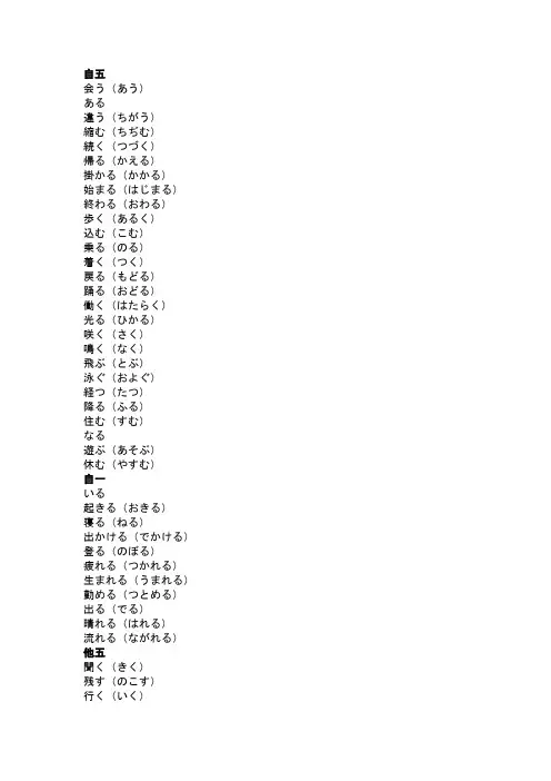 新编日语第一册 1-10课单词整理