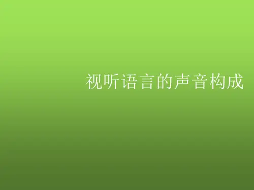 视听语言的声音构成 PPT