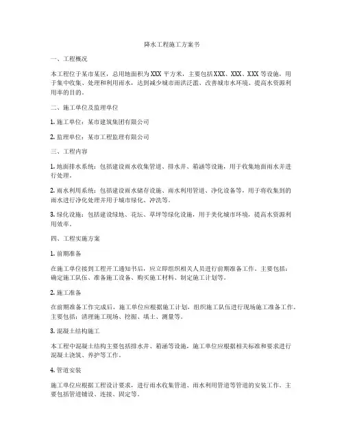 降水工程施工方案书