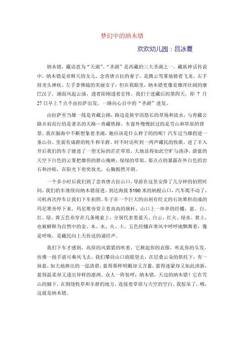 梦幻中的纳木错
