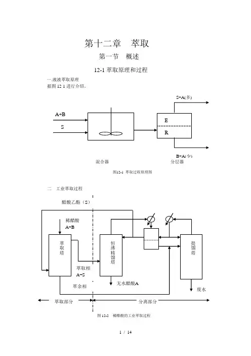 化工原理-第十二章-萃取