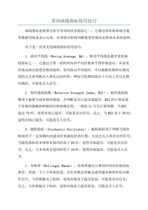 常用画线指标使用技巧