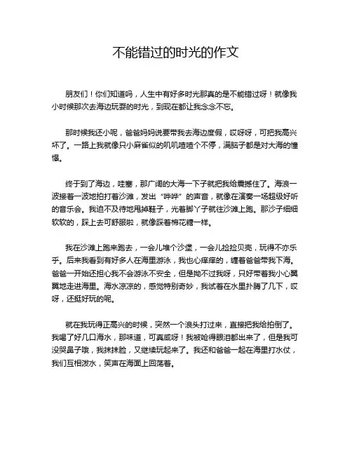 不能错过的时光的作文