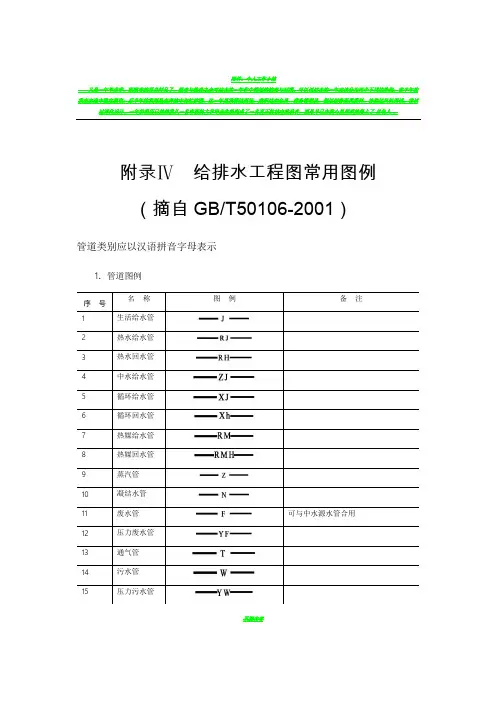 给排水施工图例