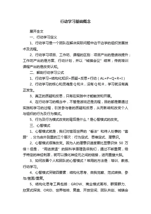 行动学习基础概念