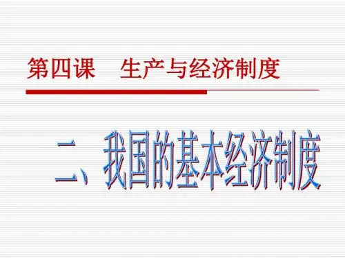 我国的基本经济制度 (1)