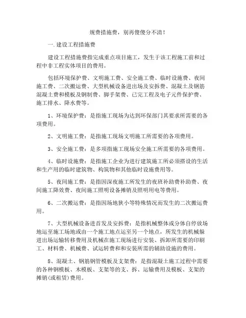 规费措施费,别再傻傻分不清!