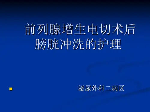前列腺电切术后护理ppt课件