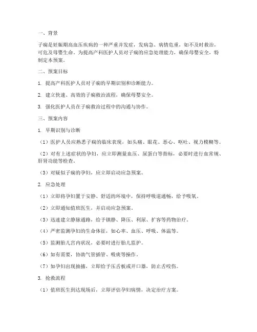 产科子痫应急预案