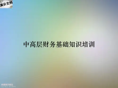 中高层财务基础知识培训