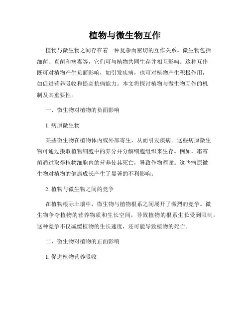 植物与微生物互作