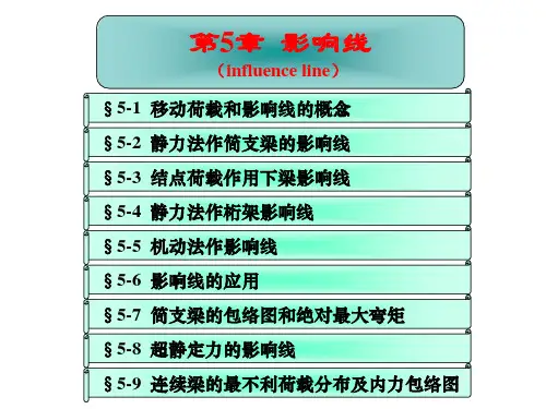 【结构力学课件】5 影响线的作法及应用