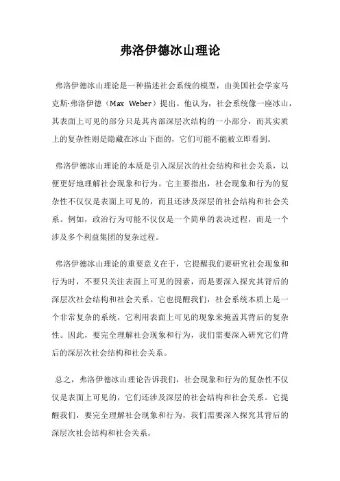 弗洛伊德冰山理论