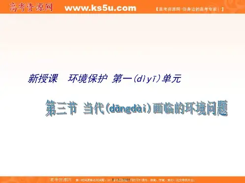 江苏省扬州中学教育集团树人学校鲁教版高中地理选修六当代面临的环境问题课件