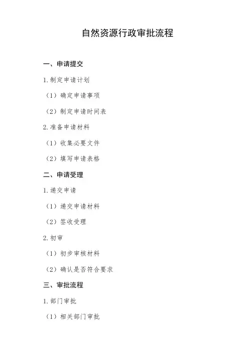 自然资源行政审批流程