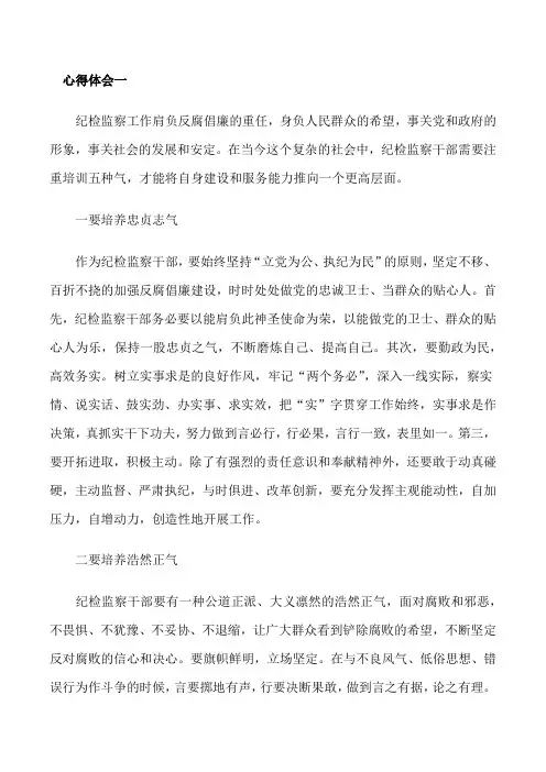 纪检审查调查安全工作心得体会[修改版]