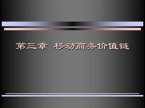 第三章移动商务价值链