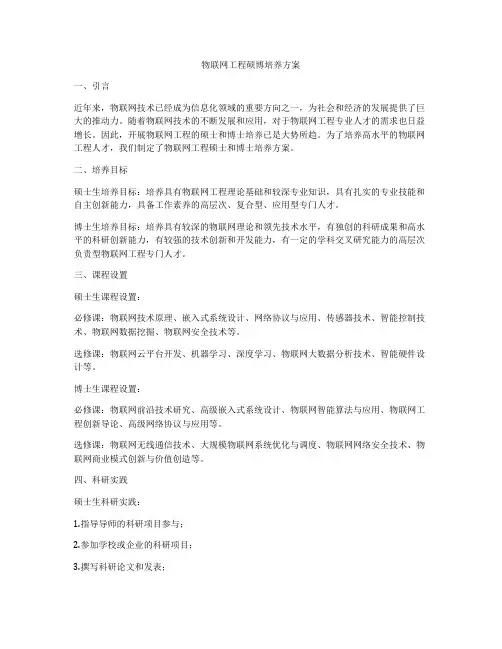物联网工程硕博培养方案