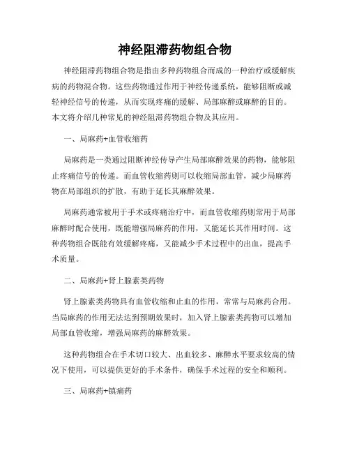 神经阻滞药物组合物