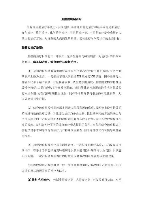 肝癌的晚期治疗