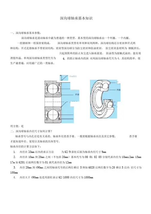 深沟球轴承基本知识