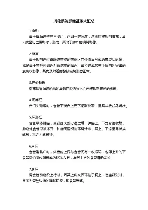 消化系统影像征象大汇总