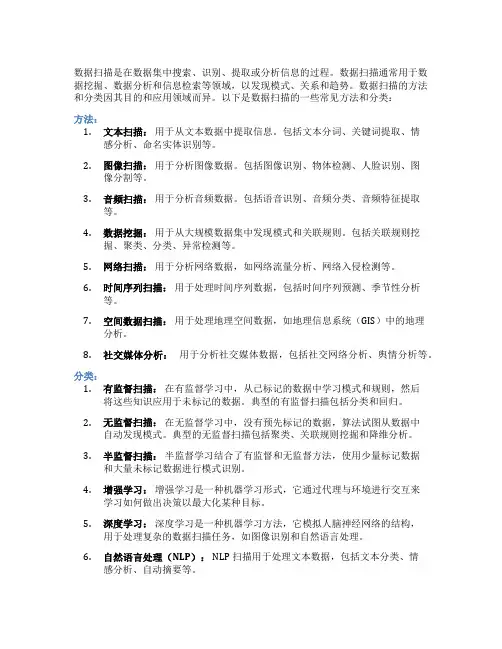 数据扫描的方法和分类