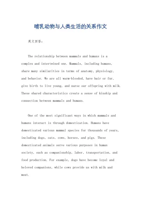 哺乳动物与人类生活的关系作文