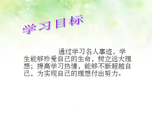 生命教育《珍爱生命 放飞梦想》PPT课件