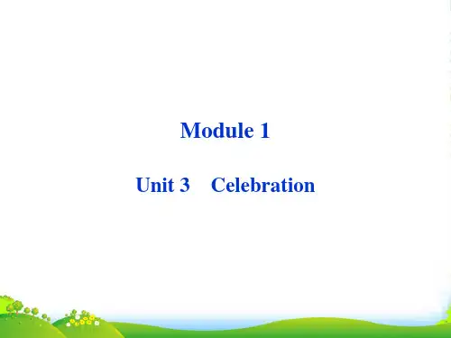 高考英语一轮复习 Unit 3 Celebration课件 北师大版必修1
