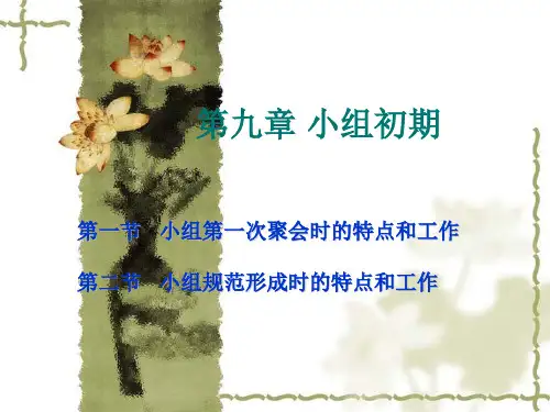 小组初期