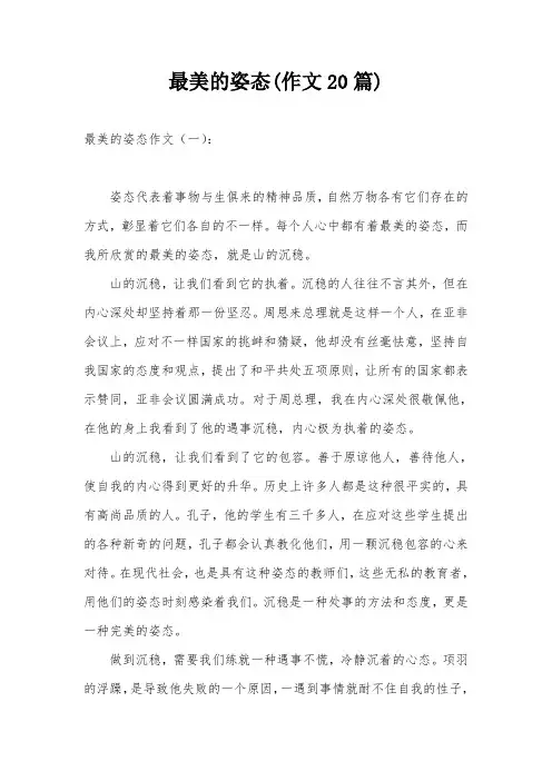 最美的姿态(作文20篇)