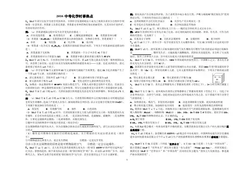 2016中考化学时事热点