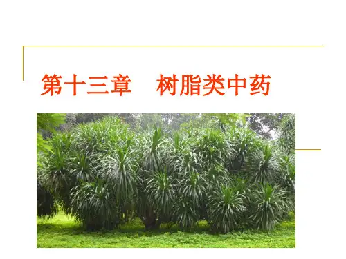 树脂类中药