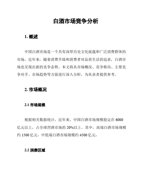 白酒市场竞争分析