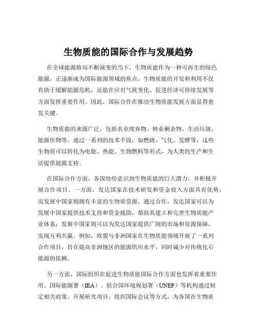 生物质能的国际合作与发展趋势