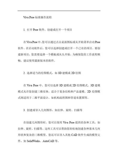 viva proe 标准操作流程