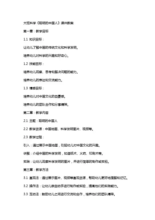 大班科学《聪明的中国人》课件教案