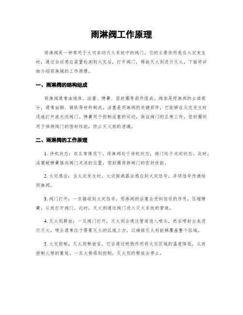 雨淋阀工作原理