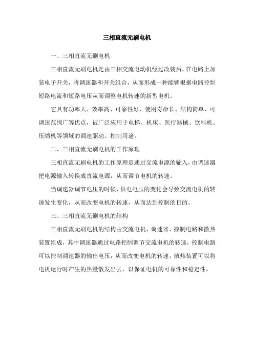 三相直流无刷电机