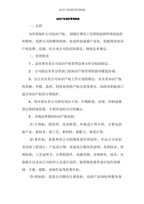 知识产权保护管理制度(1)
