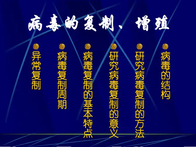病毒的复制、增殖