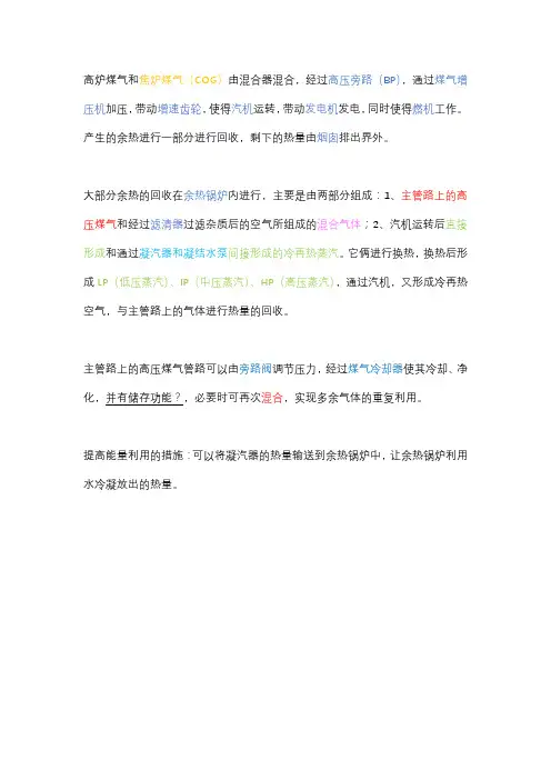 高炉煤气和焦炉煤气的区别