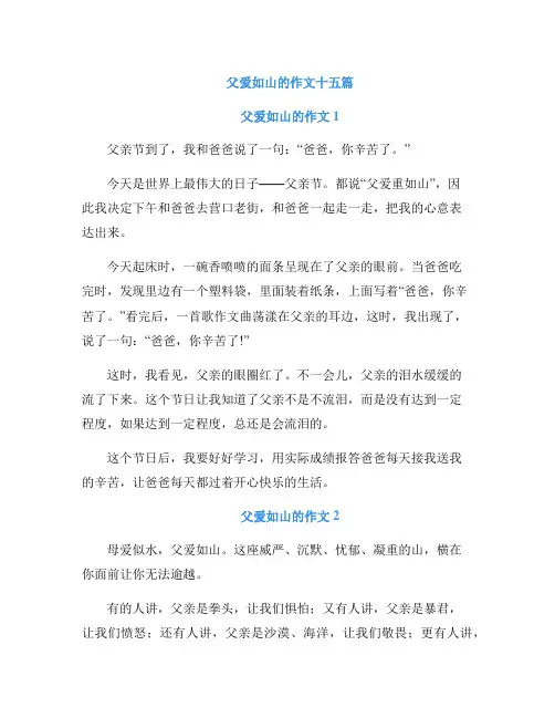 父爱如山的作文十五篇