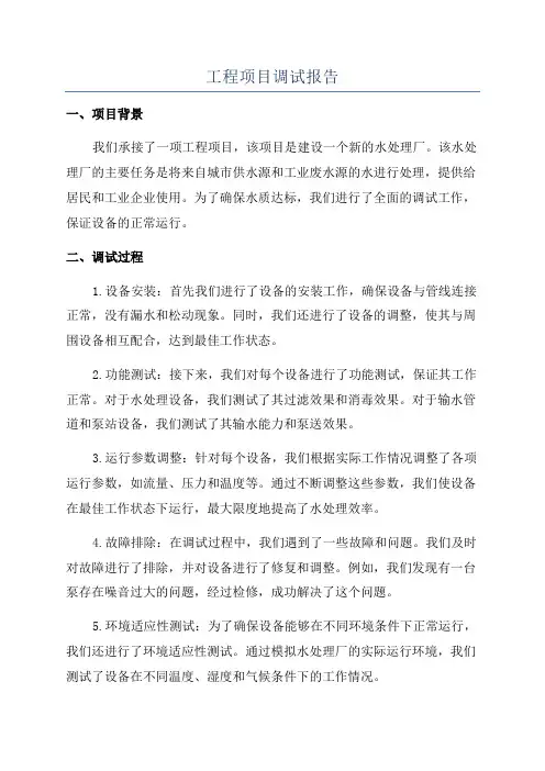 工程项目调试报告