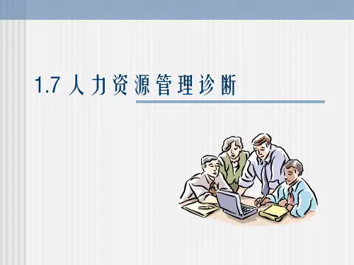 【精品】17人力资源管理诊断