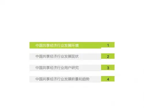 共享经济行业及用户研究报告