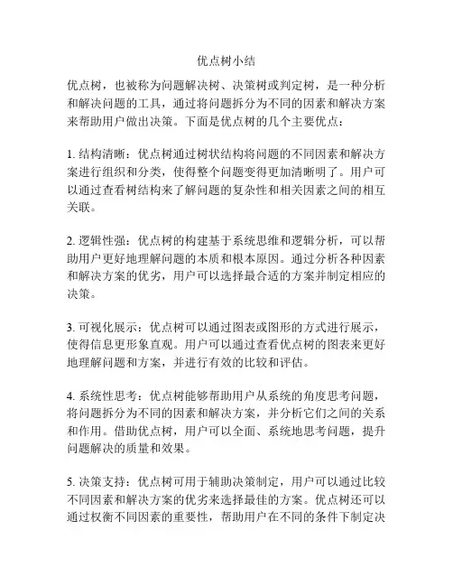 优点树小结