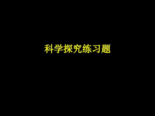 科学探究练习题